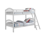 Seaport Arched Twin Size Convertible Bunkbed, White