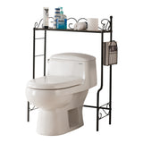 Black or White With Marble Top Metal Bathroom Free Standing Shelf & Storage Rack Stand Organizer - Pilaster Designs