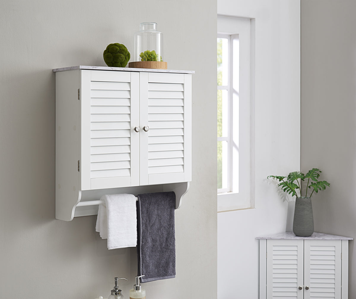Tiptiper Bathroom Wall Cabinet, Wooden Medicine Cabinet with Single Door  and Adjustable Inner Shelf, Bamboo 