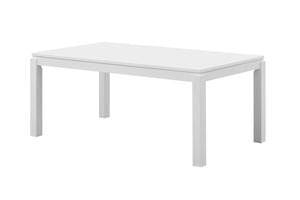 Danby Dining Table, White Wood