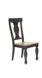 Nysha Dining Chairs, Charcoal & Oak Wood