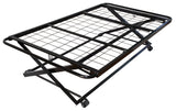 Archer 39'' Twin Size Metal Pop-Up High Riser Trundle Bed Frame For Daybed (Black, White) (Optional Mattress) - Pilaster Designs