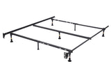 Metal Adjustable Queen, Full, Full XL, Twin, Twin XL, Heavy Duty Bed Frame With Center Support Rail & 7 Legs (Glides Only) - Pilaster Designs