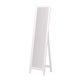 Peta Free Standing Floor Mirror, White Solid Wood
