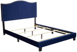 Skye Panel Bed, Blue Velvet, King
