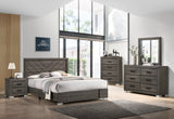 Rangel 4 Piece Bedroom Set, Queen, Gray Wood
