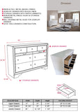 Tokyo 5 Piece Storage Bedroom Set, King, White Wood