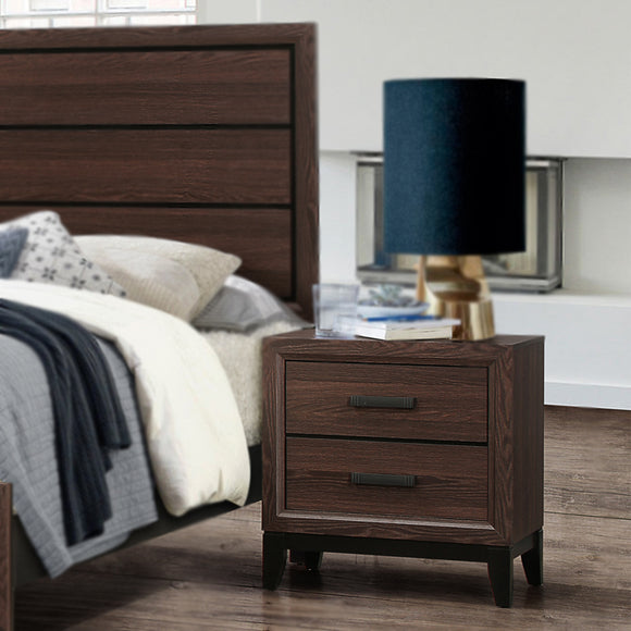 Asheville Nightstand, Brown Wood