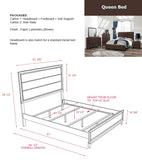 Asheville 3 Piece Bedroom Set, Queen, Brown Wood