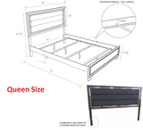 Sonata 5 Piece Upholstered Bedroom Set, Queen, Gray Wood