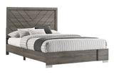 Rangel 4 Piece Bedroom Set, King, Gray Wood
