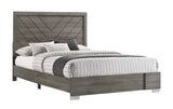 Rangel 4 Piece Bedroom Set, Queen, Gray Wood