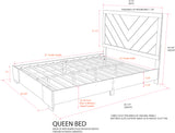 Rangel Platform Bed, Queen, Gray Wood