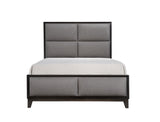 Consuelo 3 Piece Upholstered Bedroom Set, Queen, Gray Wood