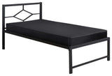 Archer Platform Bed Frame, Black Metal, Twin
