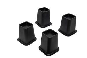 5" Black Bed Risers, For Furniture, Beds, Tables, Chairs, Sofas  (Set Of Four) - Pilaster Designs