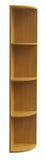 Orion 4 Tier Corner Bookcase, Natural Wood