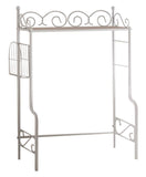 Derby Over The Toilet Rack, White Metal & Marble Wood