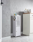 Brixton Bathroom Storage Cabinet, White Wood