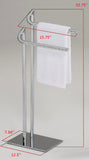 Cooney Freestanding Towel Rack, Stainless Steel