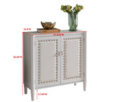 Connor Accent Cabinet, White Faux Leather