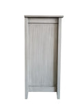Pasco Accent Cabinet, Wash Gray Wood & Frosted Glass