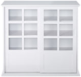 Nolan Curio Cabinet, White Wood & Glass