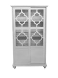Chase Curio Cabinet, White Wood & Glass