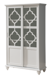 Chase Curio Cabinet, White Wood & Glass