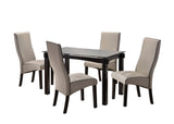 Eugene 47" Dining Set, Cappuccino & Gray