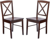 Gaines Drop-Leaf Dining Set, Cappuccino Wood