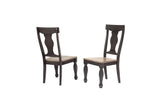 Nysha Charcoal & Oak Wood Transitional Rectangle Formal Dining Room Set (Optional Table With 2 x 15" Butterfly Extension Leaf, Chairs & Buffet Server) - Pilaster Designs