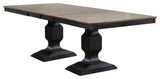 Nysha Extendable Dining Table, Charcoal & Oak Wood