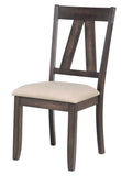 Oslo Dining Chairs, Brown Wood & Polyester