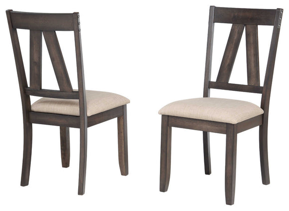 Oslo Dining Chairs, Brown Wood & Polyester