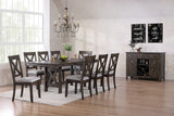 Itta Extendable Dining Table, Brown Wood
