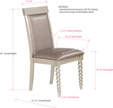 Zaria Dining Chairs, Champagne Wood