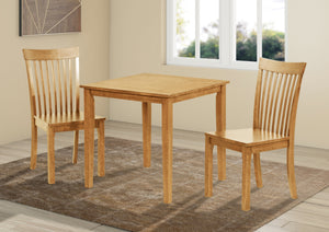 Tanya 3 Piece Dining Set, Natural Oak Solid Wood