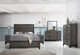 Asheville Panel Bed, King, Gray Wood