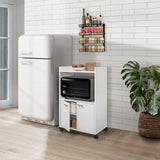 Centennial Microwave Cabinet, White Wood