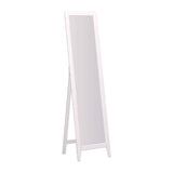 Peta Free Standing Floor Mirror, White Solid Wood
