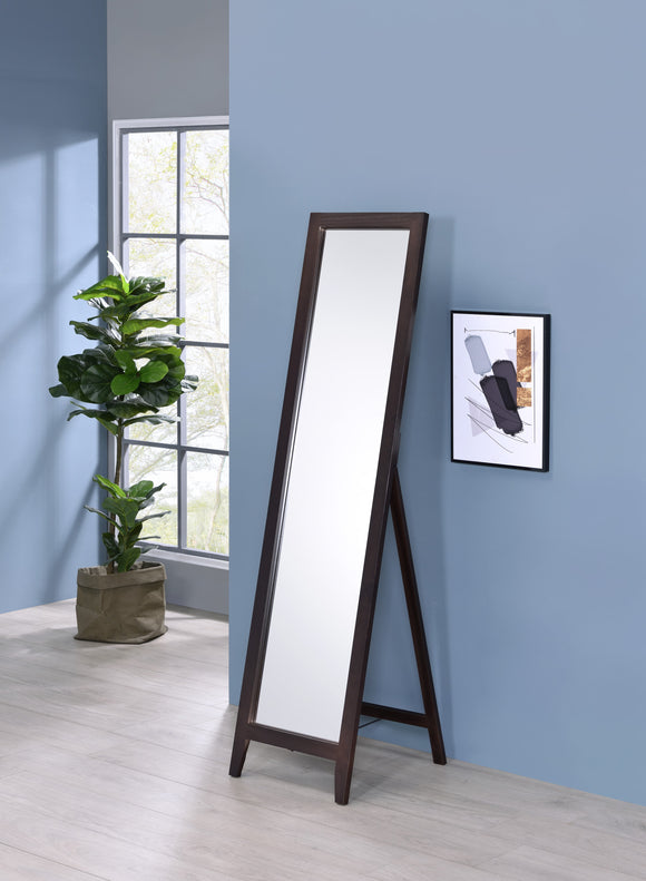 Peta Free Standing Floor Mirror, Walnut Solid Wood