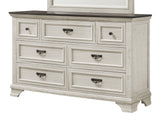 Aubrielle 7 Drawer Dresser, Wash White Wood