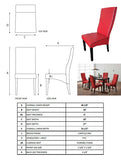 Eugene 47" Dining Set, Cappuccino & Red
