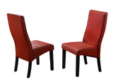 Eugene 47" Dining Set, Cappuccino & Red