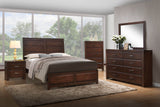 Millie Walnut Wood Contemporary Configurable Panel Bedroom Set - Pilaster Designs