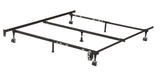 Metal Adjustable Queen, Full, Full XL, Twin, Twin XL, Heavy Duty Bed Frame With Center Support Rail, 7 Legs, 3 Center Support, 2 Rug Rollers and 2 Locking Wheels - Pilaster Designs