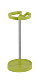 Telford Umbrella Stand, Green Plastic & Silver Metal