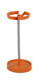 Telford Umbrella Stand, Orange Plastic & Silver Metal