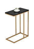 Fresnay Sofa Table, Gold Metal & Black Wood